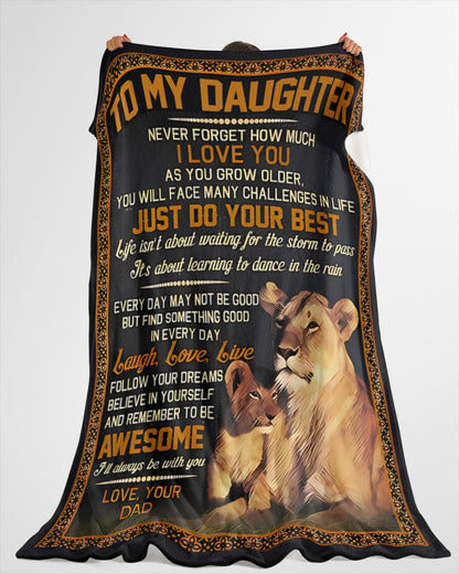 Special Gift For Your Daughter Blanket - From Dad (SKUB12-101)