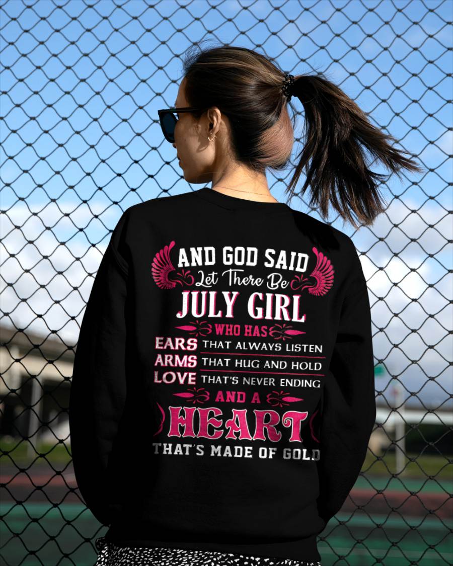 JULY GIRL – EARS THAT LISTEN ARMS THAT HUG LOVE NEVER ENDING HEART OF GOLD - FOR WOMEN - TLEE07 (SKU09-75-07)
