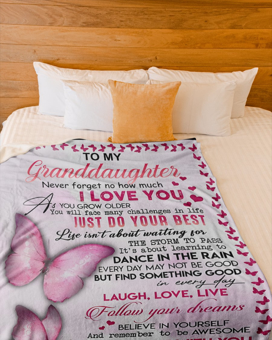 Special Gift For Your Granddaughter Blanket - From Grandma (SKUB12-176)
