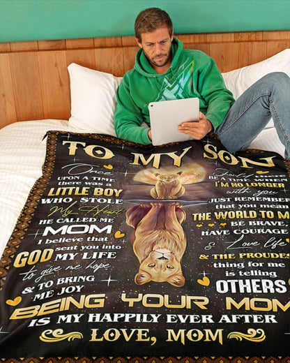 Special Gift For Your Son Blanket - From Mom02