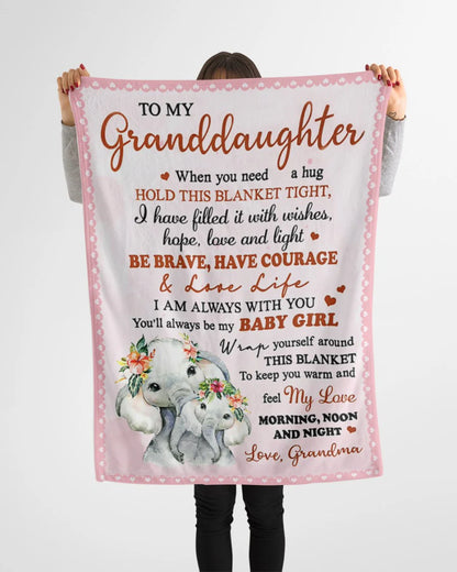 Special Gift For Your Granddaughter Blanket - From Grandma03
