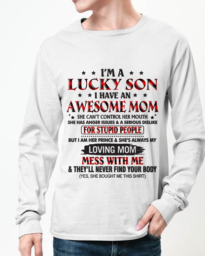 I’M A LUCKY SON I HAVE AN AWESOME MOM - FROM MOM - TLEE00 (SKU26T-01-24-00)