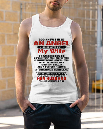 MARCH - GOD KNEW I NEEDED AN ANGEL SO HE GAVE ME MY WIFE - FROM WIFE - TLEE03 (SKU26T-01-54-03)