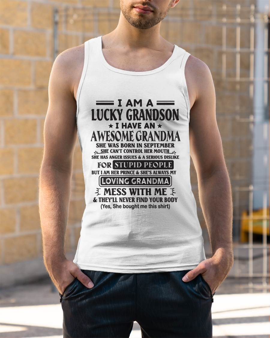 SEPTEMBER - I AM A LUCKY GRANDSON I HAVE AN AWESOME GRANDMA - FROM GRANDMA - TLEE09 (SKU12-40-09)