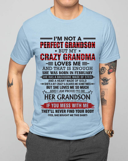 FEBRUARY - I’M NOT PERFECT, BUT MY CRAZY GRANDMA LOVES ME - FROM GRANDMA - TLEE02 (SKU26T-01131-02)
