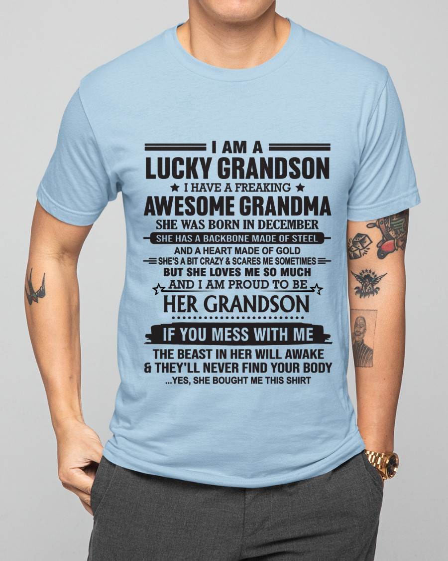 DECEMBER - GRANDSON OF A STRONG & LOVING GRANDMA - FROM GRANDMA - TLEE12 (SKU11-154-12)