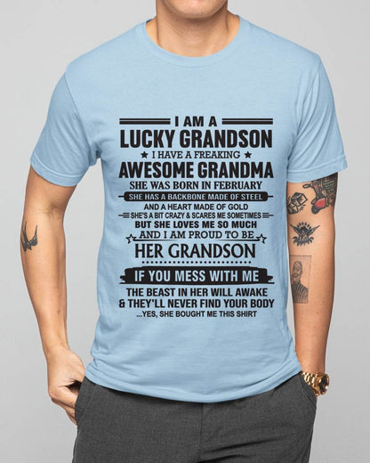 FEBRUARY - GRANDSON OF A STRONG & LOVING GRANDMA - FROM GRANDMA - TLEE02 (SKU11-154-02)