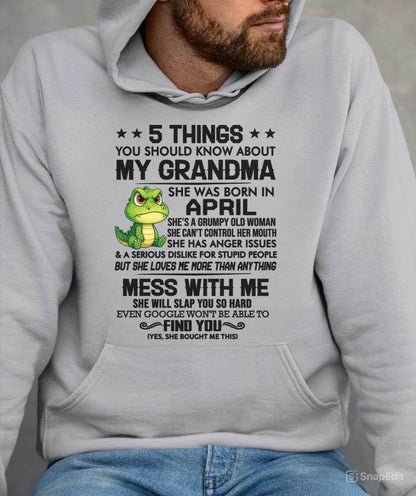 APRIL - 5 THINGS YOU SHOULD KNOW ABOUT MY GRANDMA – AND YOU'D BETTER NOT MESS WITH ME - FROM GRANDMA - TLEE04 (SKU10-06-04)