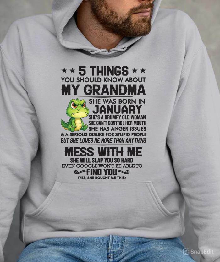 JANUARY - 5 THINGS YOU SHOULD KNOW ABOUT MY GRANDMA – AND YOU'D BETTER NOT MESS WITH ME - FROM GRANDMA - TLEE01 (SKU10-06-01)