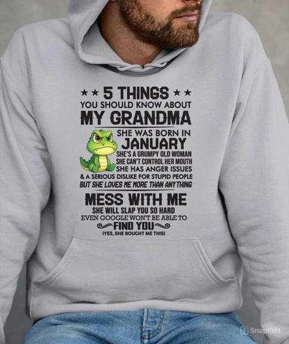 JANUARY - 5 THINGS YOU SHOULD KNOW ABOUT MY GRANDMA – AND YOU'D BETTER NOT MESS WITH ME - FROM GRANDMA - TLEE01 (SKU10-06-01)