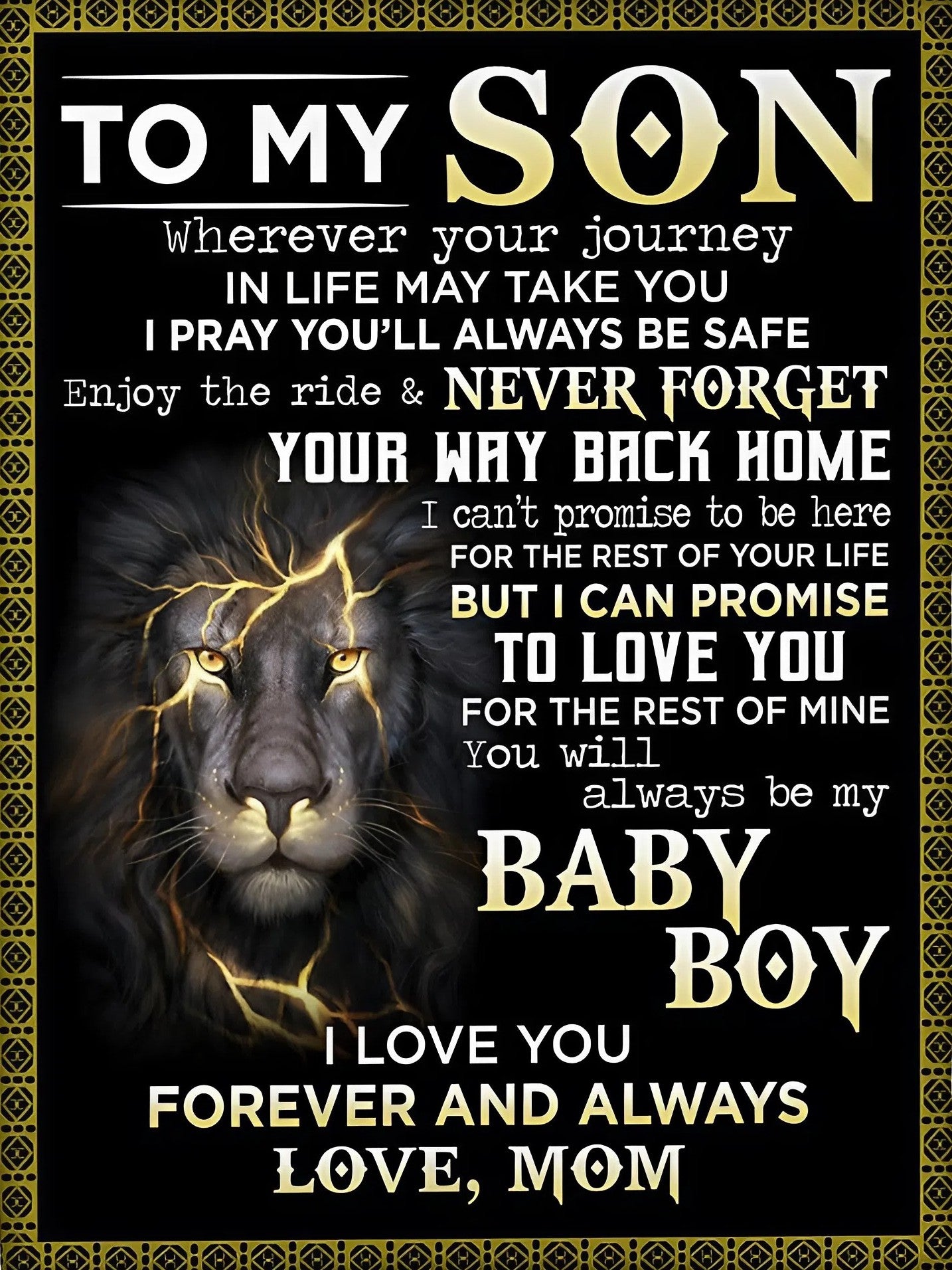 Special Gift For Your Son Blanket - From Mom00