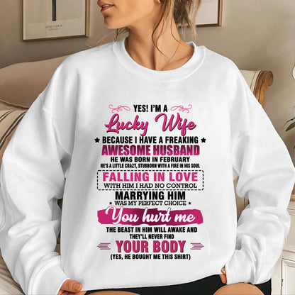 FEBRUARY - YES! I’M A LUCKY WIFE BECAUSE I HAVE A FREAKING AWESOME HUSBAND - FROM HUSBAND - TLEE02 (SKU26T-01-08-02)