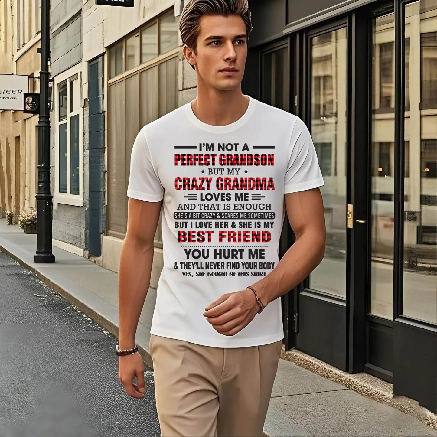 I’M NOT A PERFECT GRANDSON BUT MY CRAZY GRANDMA LOVES ME AND THAT IS ENOUGH - FROM GRANDMA - TLEE00 (SKU10-167-00)