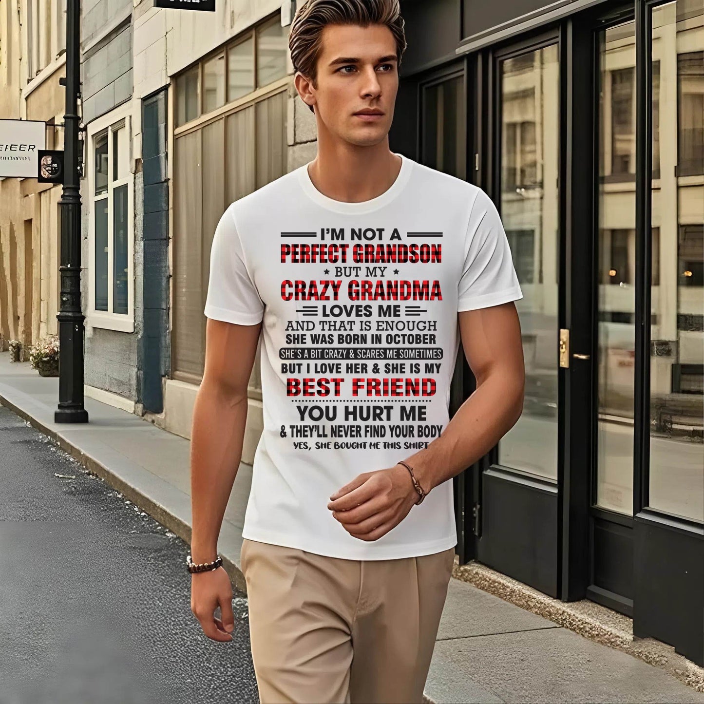 OCTOBER - I’M NOT A PERFECT GRANDSON BUT MY CRAZY GRANDMA LOVES ME AND THAT IS ENOUGH - FROM GRANDMA - TLEE10 (SKU10-167-10)