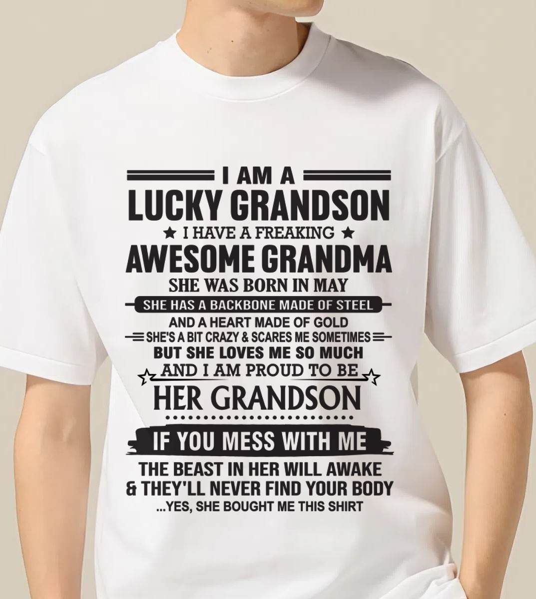 MAY - GRANDSON OF A STRONG & LOVING GRANDMA - FROM GRANDMA - TLEE05 (SKU11-154-05)