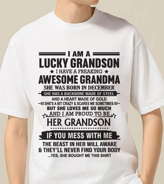 DECEMBER - GRANDSON OF A STRONG & LOVING GRANDMA - FROM GRANDMA - TLEE12 (SKU11-154-12)