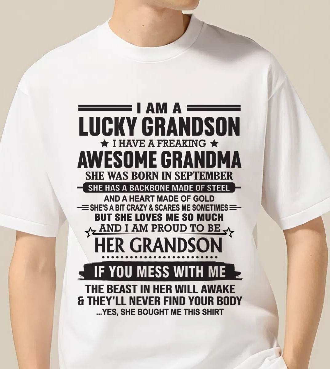 SEPTEMBER - GRANDSON OF A STRONG & LOVING GRANDMA - FROM GRANDMA - TLEE09 (SKU11-154-09)