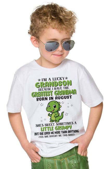 AUGUST - I'M A LUCKY GRANDSON BECAUSE I HAVE THE GREATEST GRANDMA - FROM GRANDMA - TLEE08 (SKU09-86-08)