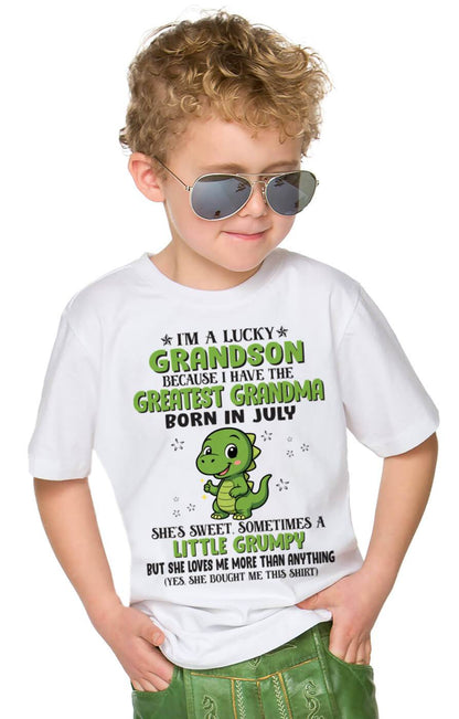 JULY - I'M A LUCKY GRANDSON BECAUSE I HAVE THE GREATEST GRANDMA - FROM GRANDMA - TLEE07 (SKU09-86-07)