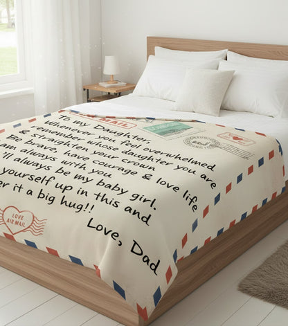 Special Gift For Your Daughter Blanket - From Dad07