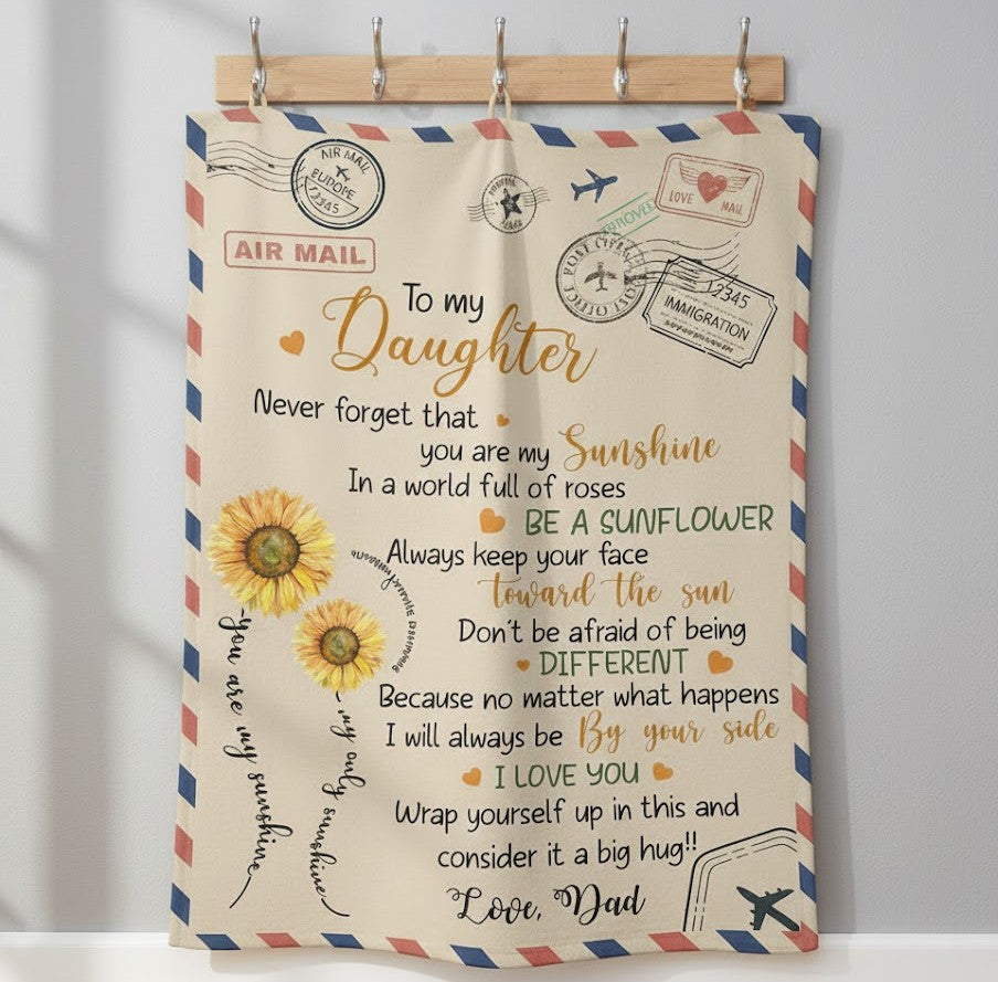 Special Gift For Your Daughter Blanket - From Dad06