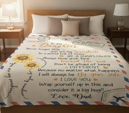 Special Gift For Your Daughter Blanket - From Dad06