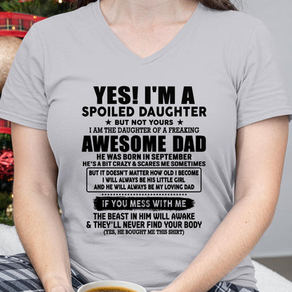 September - I'm Spoiled Daughter - Gift for Daughter from Dad - TLEE09 (SKU-TDD1206-09)